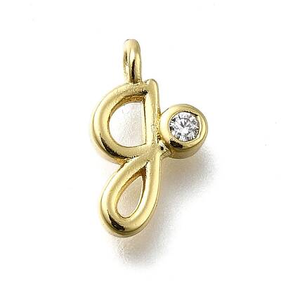 Brass Micro Pave Cubic Zirconia Pendants