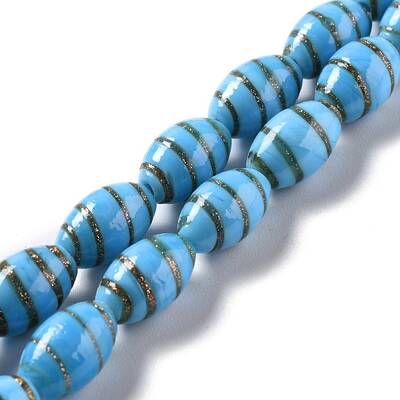Handmade Gold Sand Lampwork Beads