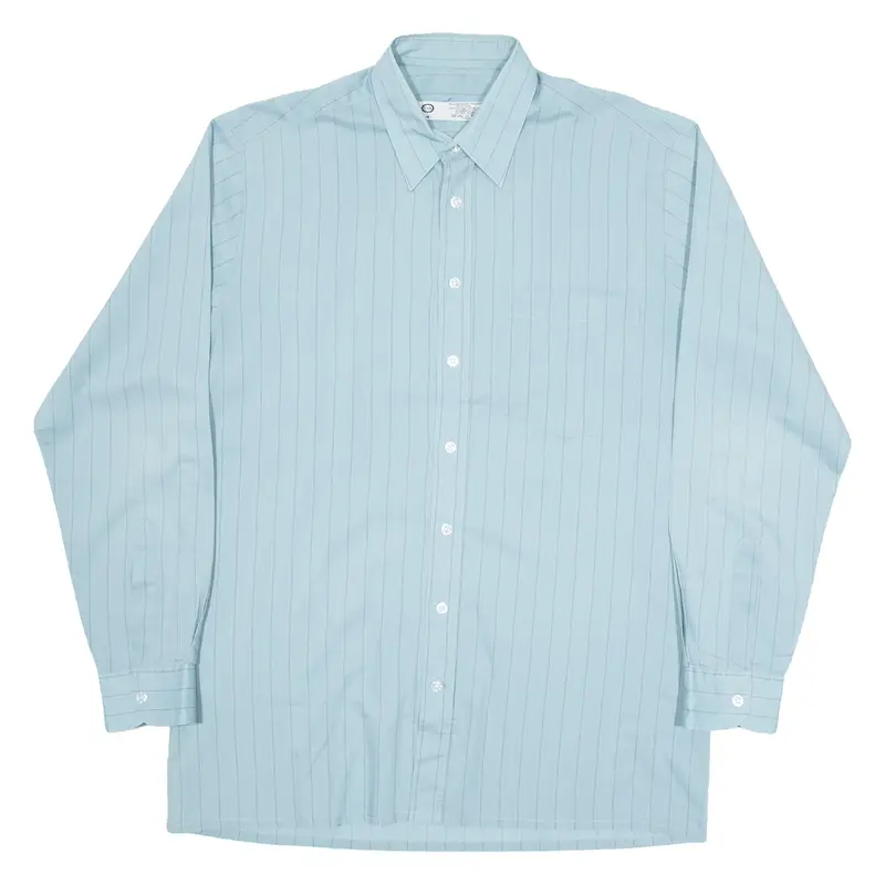 C&A Mens Shirt Blue Striped Long Sleeve M