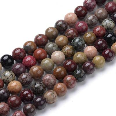 Natural River Stone Beads Strands
