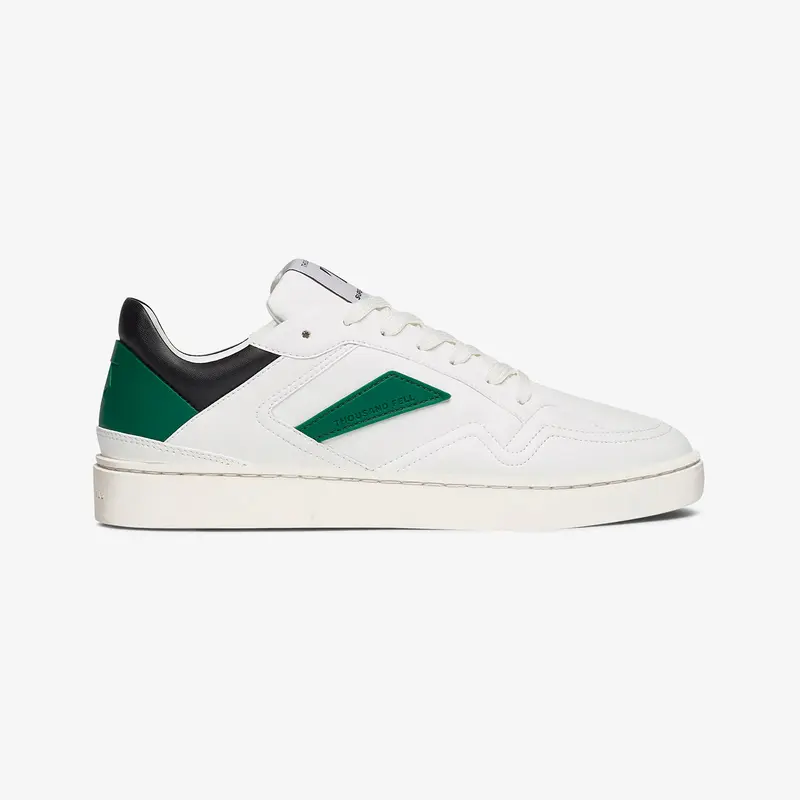 Women's Court | White-Black-Kelly Green | Size: 10