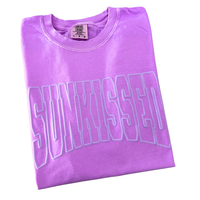 Purple Sunkissed PUFF Letter Comfort Colors T-Shirt