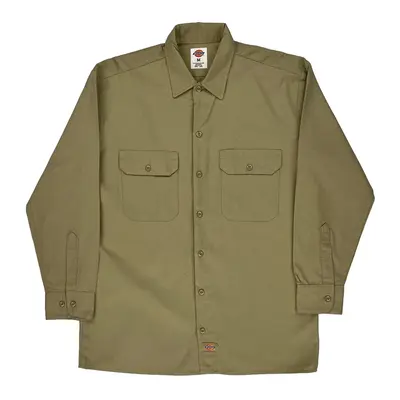Dickies Shirt - Medium Khaki Polyester Blend