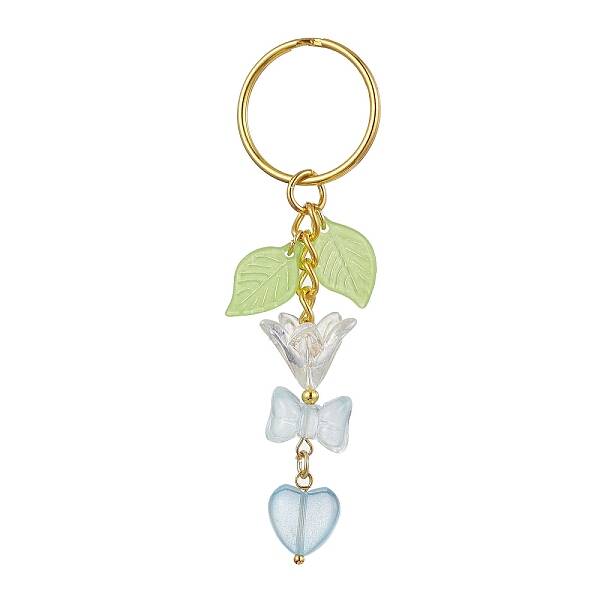 Bowknot & Heart Glass Pendant Decorations