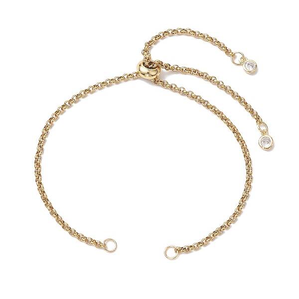 304 Stainless Steel Rolo Chain Bracelet Slider Making