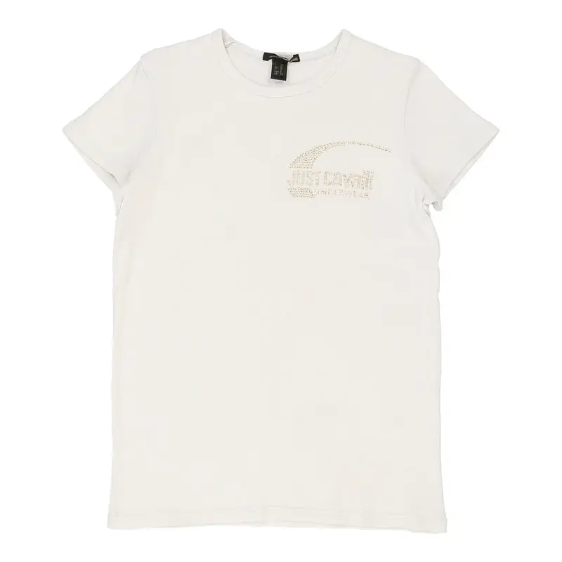 Just Cavalli T-Shirt - Medium White Cotton