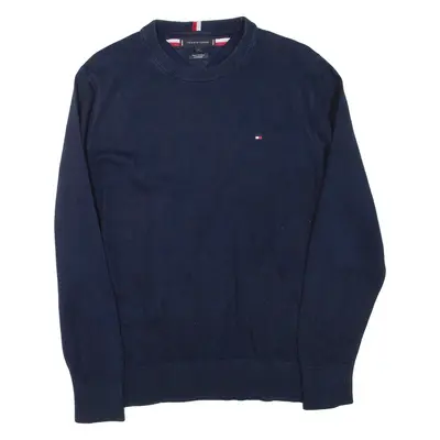 TOMMY HILFIGER Mens Jumper Blue Tight Knit M