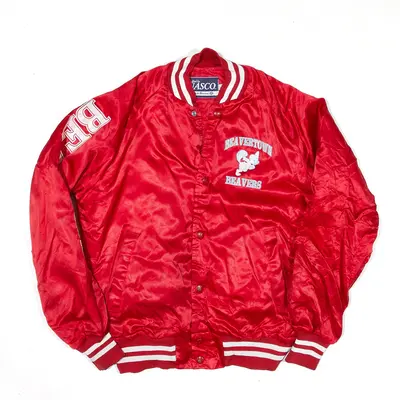 NASCO Beavers 14-15 Years Insulated Jacket Red 80s USA Bomber Boys S