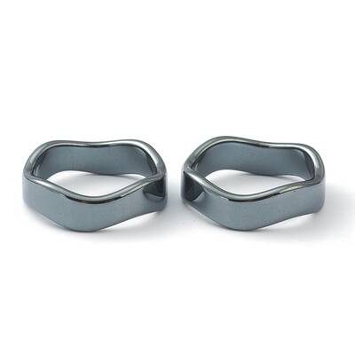 Non-magnetic Synthetic Hematite Finger Rings