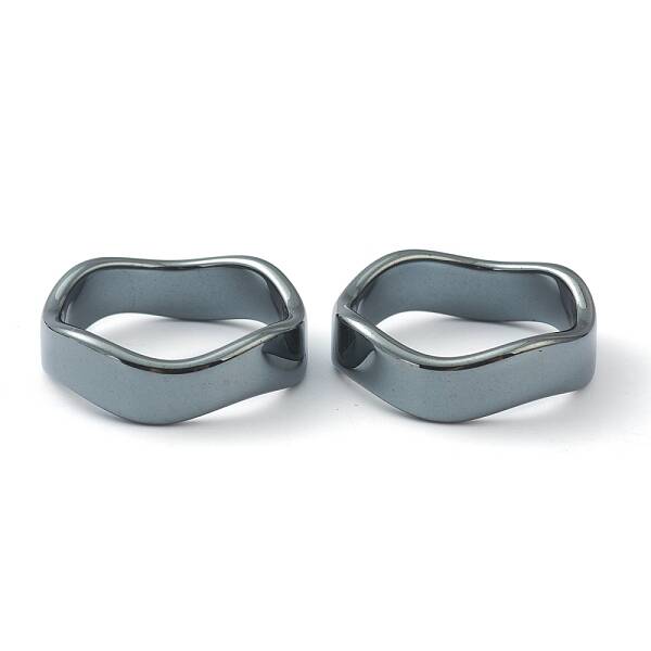 Non-magnetic Synthetic Hematite Finger Rings