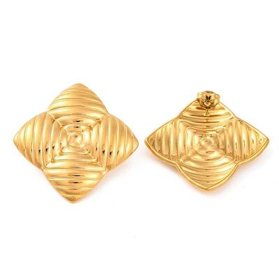 Ion Plating(IP) 304 Stainless Steel Stud Earrings