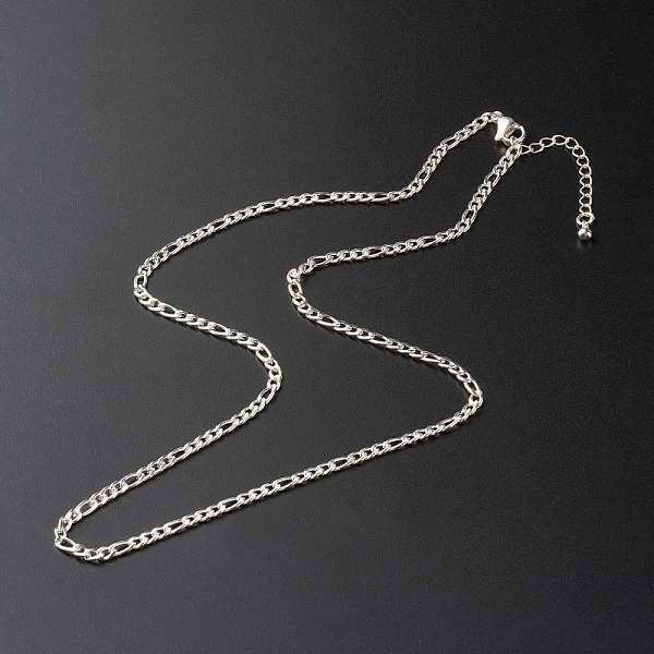 Non-Tarnish 304 Stainless Steel Figaro Chain Necklaces