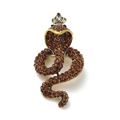 Snake Rhinestone Brooch Pin