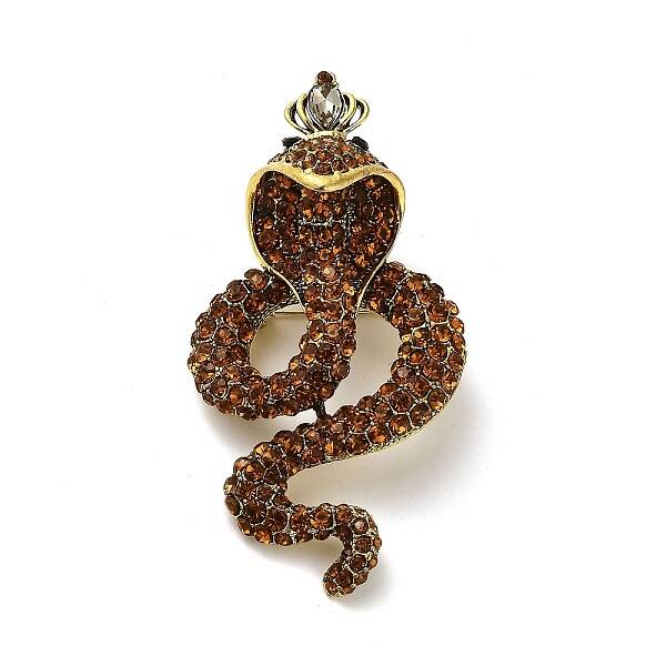 Snake Rhinestone Brooch Pin