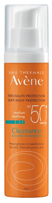 Avène Mattifying sunscreen for normal and oily skin SPF 50+ Cleanance 50 ml