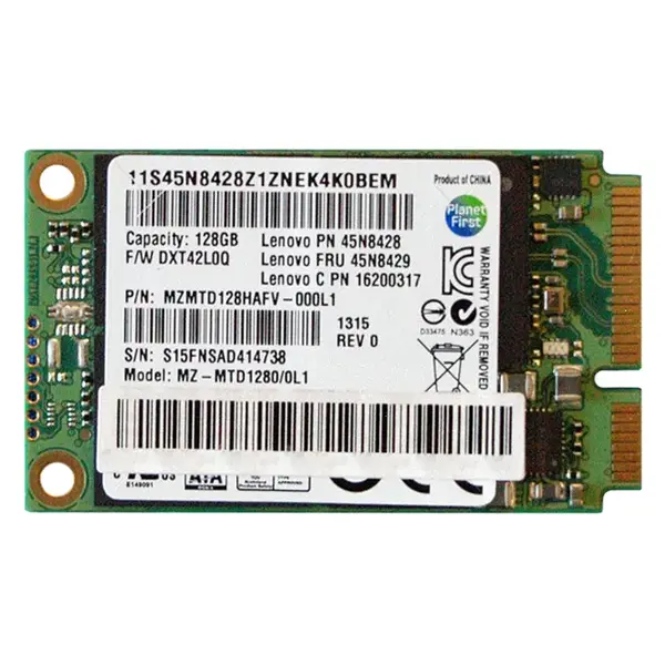 MZMTD128HAFV-000L1 Samsung PM841 Series 128GB Triple-Level Cell SATA 6Gb/s mSATA Solid State Drive