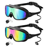 Rantizon Swim Goggles 2 Pack, Wide View Anti Fog&UV Swimming Goggles for Audlt, No Leaking Swim Glasses for Men Women Kids No...