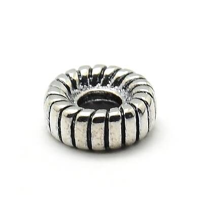 Large Hole Tibetan Style Alloy Tyre European Beads