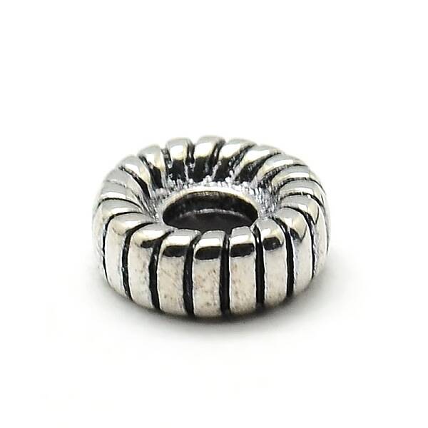Large Hole Tibetan Style Alloy Tyre European Beads