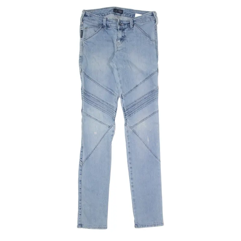 ARMANI Detailed Jeans Blue Denim Slim Skinny Mens W26 L33