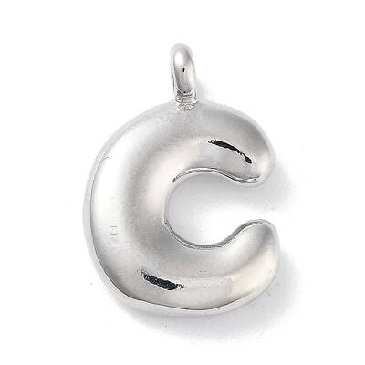 Rack Plating Brass Balloon Letter Pendants