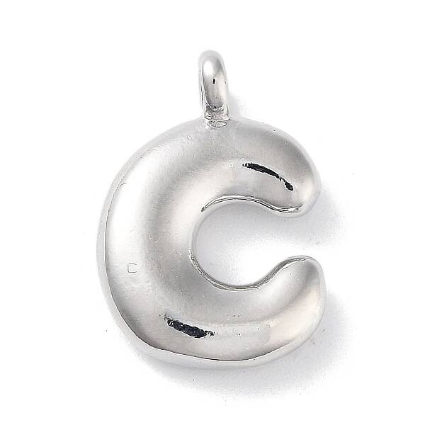 Rack Plating Brass Balloon Letter Pendants