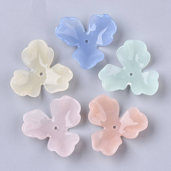 Translucent Acrylic Bead Caps