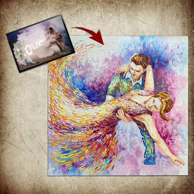 Custom Portrait for Gift Painting from Photo Family Portrait Birthday Gift For Husband Realistic Painting Sketch From Photo |...