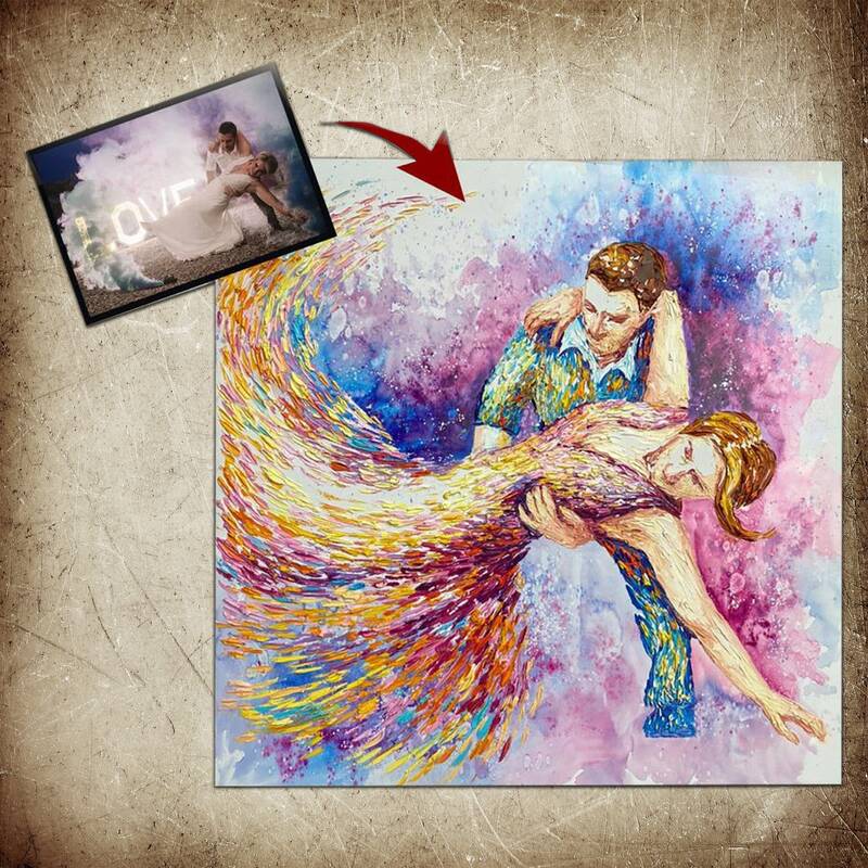 Custom Portrait for Gift Painting from Photo Family Portrait Birthday Gift For Husband Realistic Painting Sketch From Photo |...