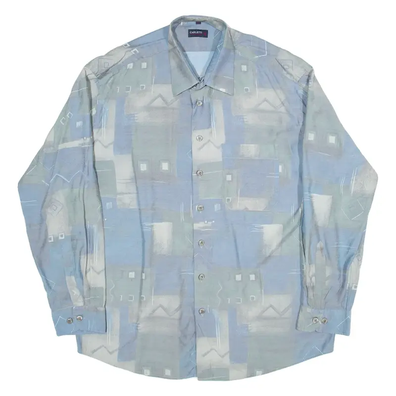 CARLETTI Mens Shirt Blue Long Sleeve 2XL