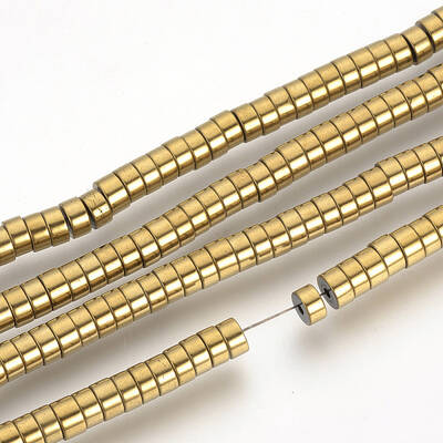Electroplate Non-magnetic Synthetic Hematite Bead Spacers Strands