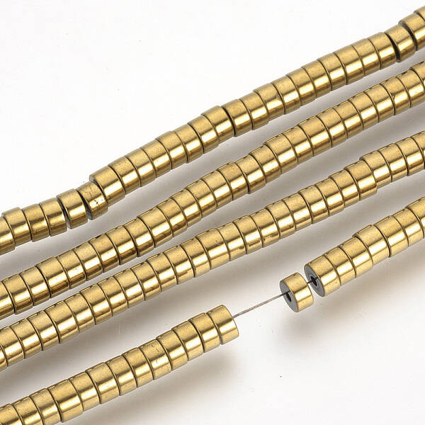 Electroplate Non-magnetic Synthetic Hematite Bead Spacers Strands