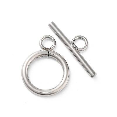 Non-Tarnish 304 Stainless Steel Ring Toggle Clasps