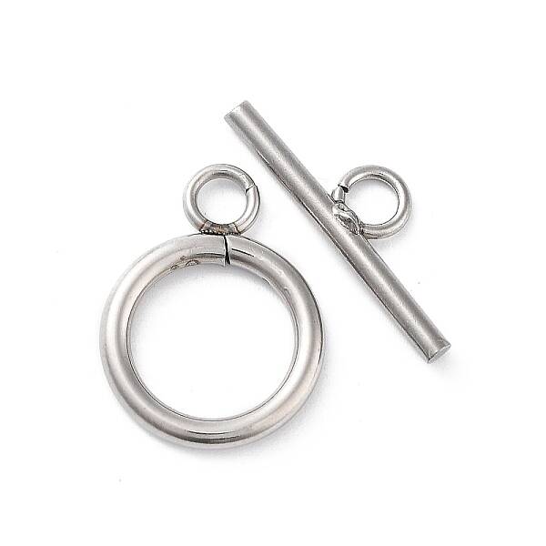 Non-Tarnish 304 Stainless Steel Ring Toggle Clasps