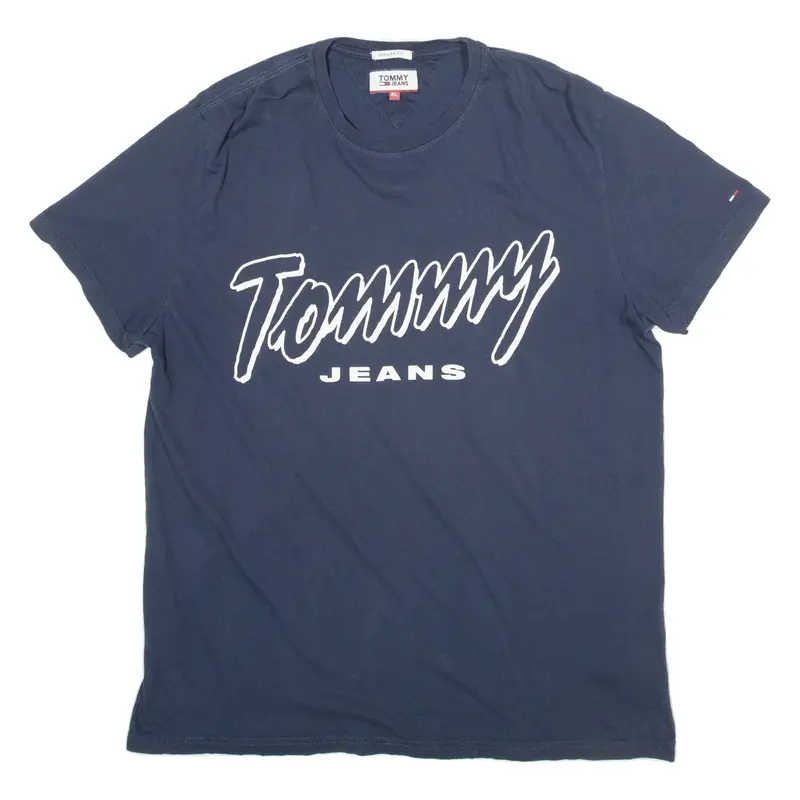 TOMMY HILFIGER Regular Fit Womens T-Shirt Blue XL