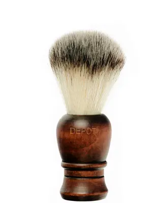 Depot accessories n. 730 wooden shaving brush for face brown
