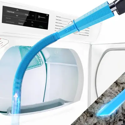 Dryer Vent Cleaning Tool with Premium EVA Elastic Connector for Maximum Lint Removal & Fire Safety Universal Fit for Most Vac...