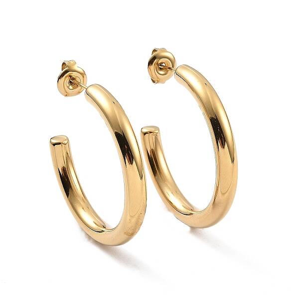 Ion Plating(IP) 304 Stainless Steel Stud Earrings for Women
