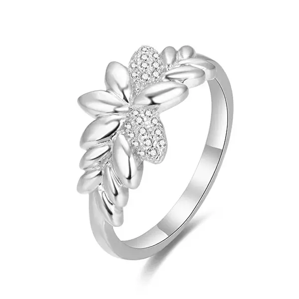 Beneto Silver ring with zirconia AGG347 - Circuit: 60 mm