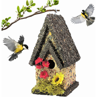 Edible Bird Feeder - Dark Roof Tall Birdhouse