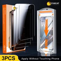 liquid screen protector iPhone16/15/14/13/12 Screen Protector 3-Pack – Snap-On Install Tray, One-Touch Fit, Anti-Spy & HD G...