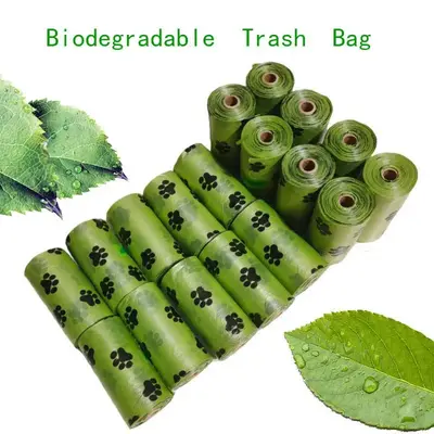 Disposable Biodegradable Dog Paw Pattern Pet Poop Bag, 120/240/270pcs Leak-proof Pet Waste Bag with Dispenser, Pet Waste Bag ...