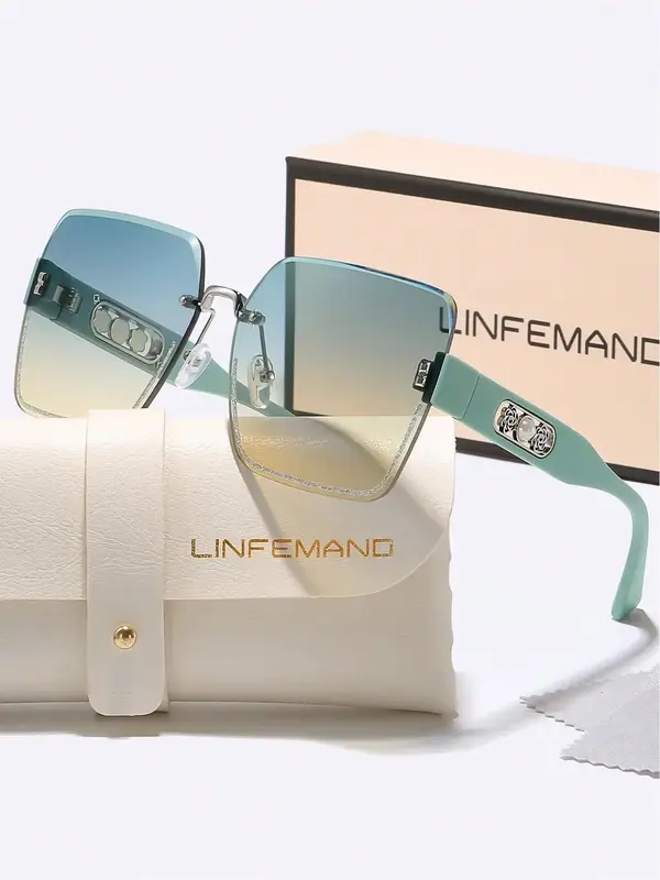 Unisex Fashionable Tinted Lens Sunglasses, Trendy Casual Sunglasses for Everyday Use, Fashion Accessories for Outdoor Activit...