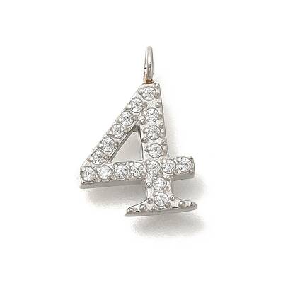 Ion Plating(IP) 304 Stainless Steel Micro Pave Cubic Zirconia Pendants
