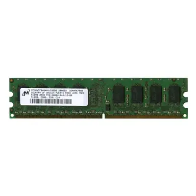 Micron MT16HTF6464AY-53EB2 | 512MB DDR2-533MHz PC2-4200 Non-ECC Unbuffered UDIMM CL4 2Rx8 1.8V 240-Pin Memory Module