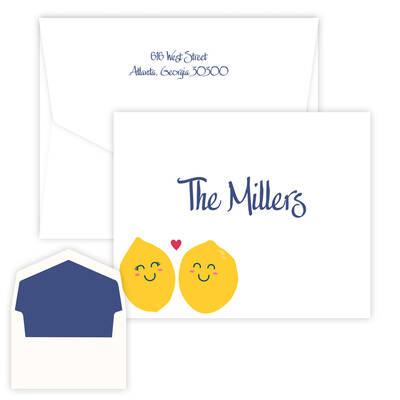 Lemon Love Folding Note - Digital Print