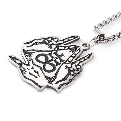 Dark Punk Satan Cross 201 Stainless Steel Pendant Necklaces