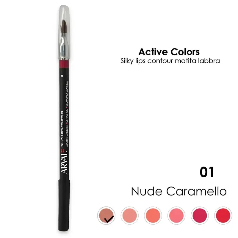 ARVAL Silky contour n. 01 - nude caramel lip pencil - wood