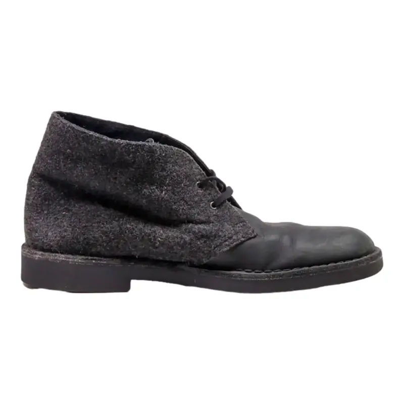 CLARKS Ankle Boots Black Synthetic Mens UK 8