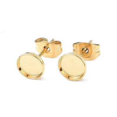 Ion Plating(IP) 304 Stainless Steel Stud Earring Finding